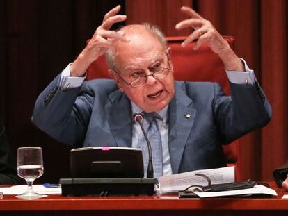 Jordi Pujol, en su comparecencia en el Parlament del pasado septiembre.