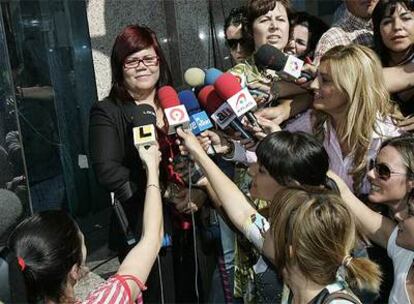 Miriam Alonso, a la salida de la primera sesión del juicio.