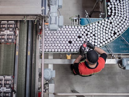 Fábrica de cervezas Estrella Galicia en A Coruña.