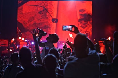 Un momento del concierto de Vetusta Morla en la Caja Mágica.