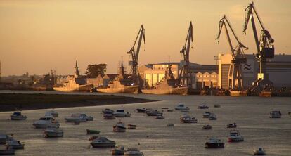 Astilleros de Navantia en San Fernando (C&aacute;diz).