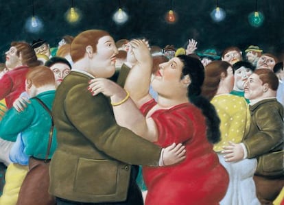 Detalle de 'Bailarines' (2002), de Fernando Botero.