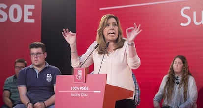La candidata a la Secretaría General del PSOE, Susana Díaz.