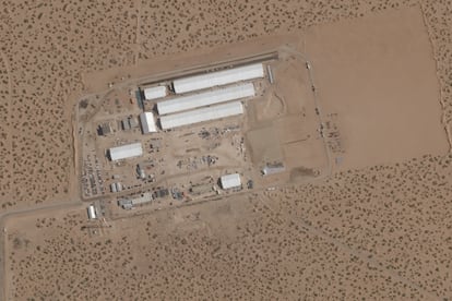Centro de detención de inmigrantes en Fort Bliss, una base del Ejército de los Estados Unidos en El Paso, Texas, el 7 de agosto de 2025.