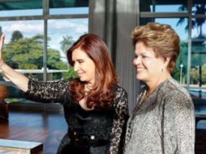 Cristina Fernández y Dilma Rousseff. Cortesía Blog de Plan Alto.