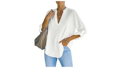 Blusa blanca para mujer.