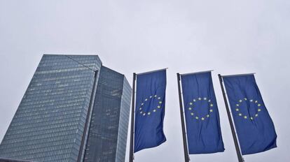 Vista de la sede del Banco Central Europeo (BCE) en Fráncfort (Alemania). 