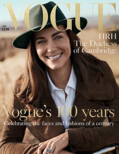 Kate Middleton, portada del número 100 del 'Vogue' británico.