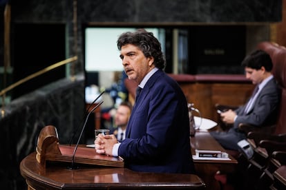 Mario Garcés Sanagustín, diputado del PP que empleó la expresión "felonía fiscal", durante una intervención en el Congreso.