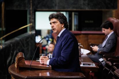 Mario Garcés Sanagustín, diputado del PP que empleó la expresión "felonía fiscal", durante una intervención en el Congreso.