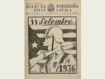 Portada del diari quan quan quedà confiscat per Estat Català, poc després de començar la Guerra CIvil.