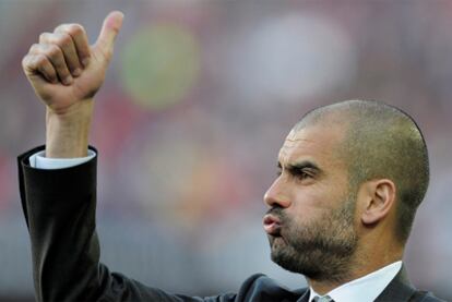 Guardiola, durante un partido