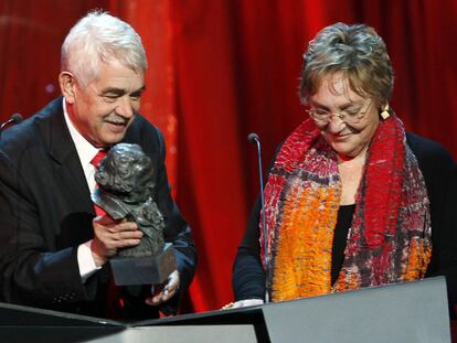 Pasqual Maragall y su esposa, Diana Garrigosa.