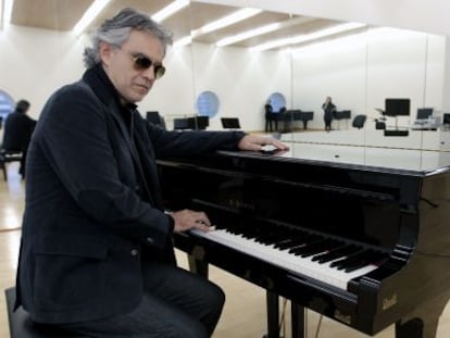 El tenor italiano Andrea Bocelli, en Valencia.
