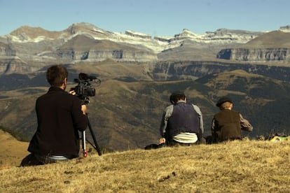 Rodaje de la película Remeró, de J.C. Somolinos, película grabada en Sobrarbe.