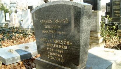 La tumba de Rezső Seress, en el cementerio de Budapest.