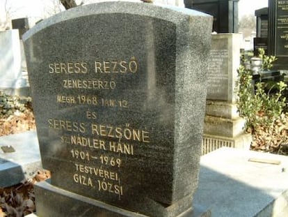 La tumba de Rezső Seress, en el cementerio de Budapest.