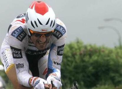 Fabian Cancellara, durante la contrarreloj de Valencia.