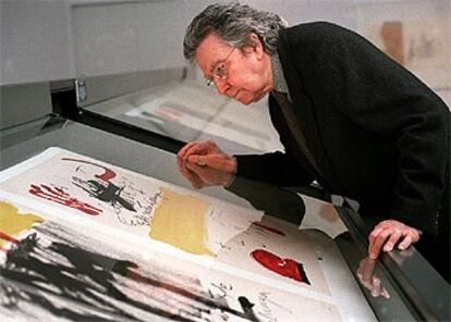 Antoni Tàpies, ayer, en La Casa Encendida.