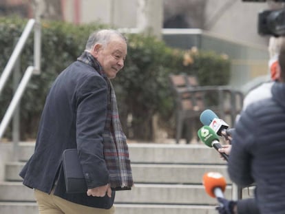 El comisario Eugenio Pino entra en la Audiencia Nacional en enero de 2019 para declarar como imputado en el 'caso Kitchen'.