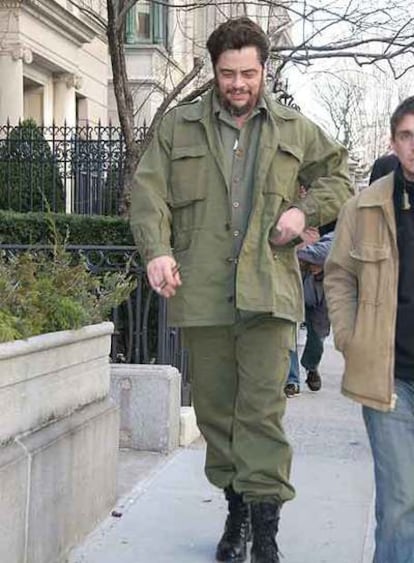 Benicio del Toro caracterizado como el Che, en la próxima película de Steven Soderbergh, 'Guerrilla'.