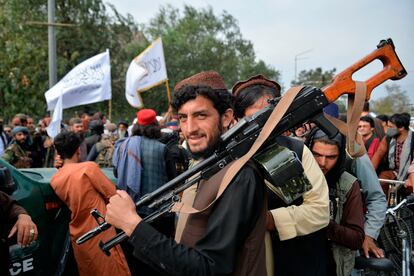 Talibanes en Kabul, el pasado 31 de agosto.