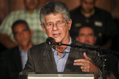 El ex presidente de la Asamblea Nacional, Henry Ramos Allup, el pasado mes de julio en Caracas.