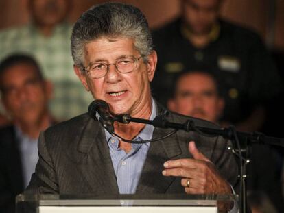 El ex presidente de la Asamblea Nacional, Henry Ramos Allup, el pasado mes de julio en Caracas.