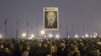 Marcha antigubernamental en el centro de Budapest, (Hungría), el pasado 21 de diciembre. 