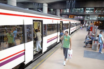 Estación de Cercanías en Madrid.