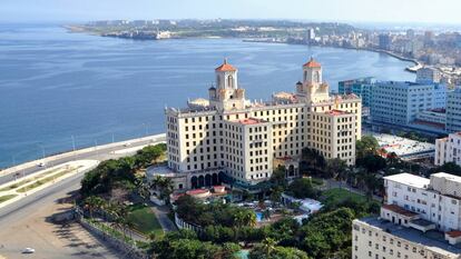 El hotel Nacional de Cuba, con sus espectaculares vistas de la bahía de La Habana, el malecón y la ciudad.