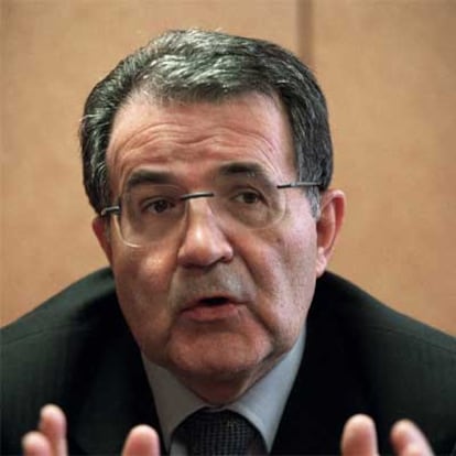 El candidato del centro-izquierda italiano, Romano Prodi.