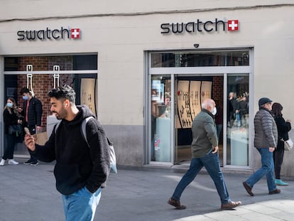 Establecimiento de la marca suiza Swatch, en Madrid