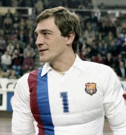 Carles Trullols a la seva època de jugador d'hoquei del Barça, entre el 1977 i el 1983.