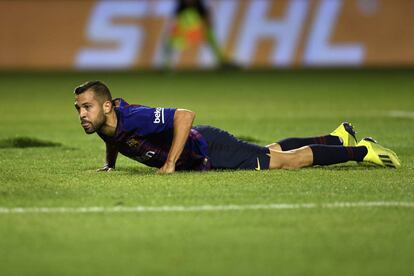 Jordi Alba, en el duelo Valladolid-Barcelona. 