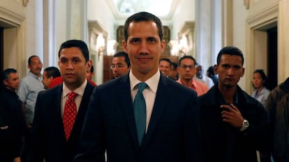 El presidente de la Asamblea Nacional de Venezuela, Juan Guaidó, en Caracas, el pasado 4 de febrero.