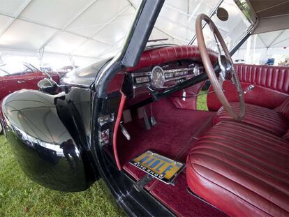 El Packard, propiedad de Clark Gable, y que todavía conserva su matrícula.