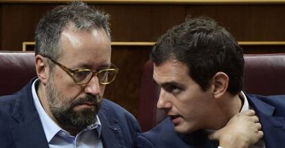 Juan Carlos Girauta y Albert Rivera, el pasado 19 de julio.
