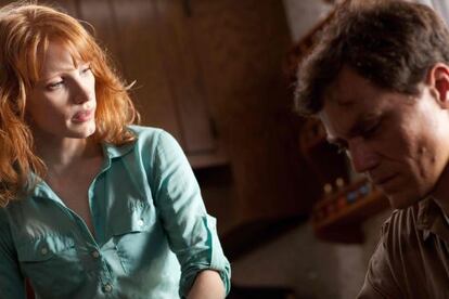 Jessica Chastain (l) and Michael Shannon in &#039;Take Shelter&acute;.