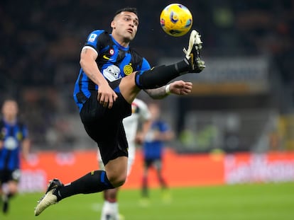 Lautaro Martínez, durante el Inter-Genoa.