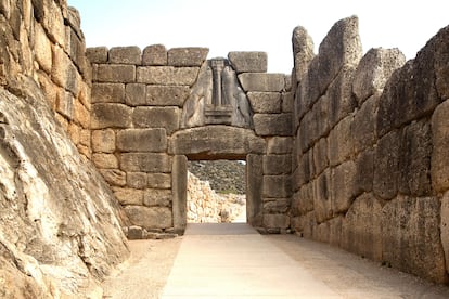 La Puerta de los Leones de Micenas.