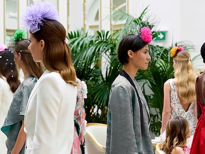 Algunas de las modelos del desfile de Jorge Vázquez,  diseñador que desfiló el pasado miércoles en el OFF de MBFWM.