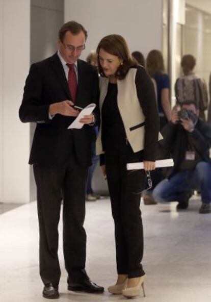 Soraya Rodríguez y Alfonso Alonso, el pasado noviembre en el Congreso.