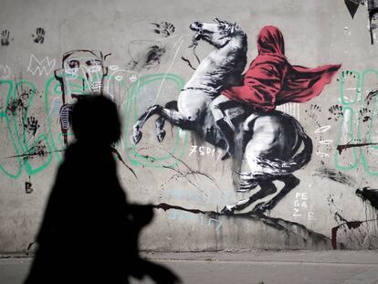 Una de las nuevas obras atribuidas a Banksy en París.