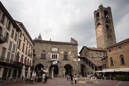 La torre dei Campanone, en la ciudad italiana de Brgamo.