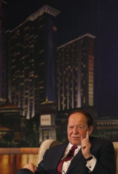 Sheldon Adelson, consejero delegado de Las Vegas Sands, fotografiado en Macao, China, el pasado 11 de abril.  