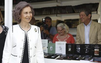 La reina Sofía, inaugurando la Feria del Libro de Madrid.