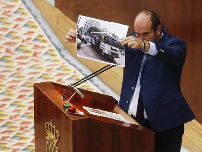 Pedro Roll&aacute;n, durante una intervenci&oacute;n en la Asamblea de Madrid.