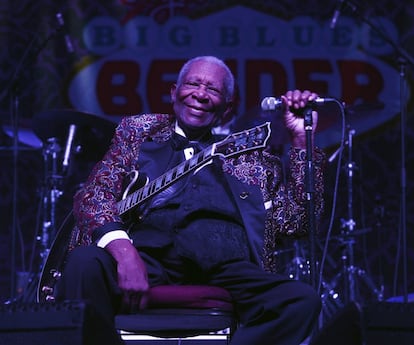 B.B. King, en una de les seves últimes actuacions, el 2014 a Las Vegas.