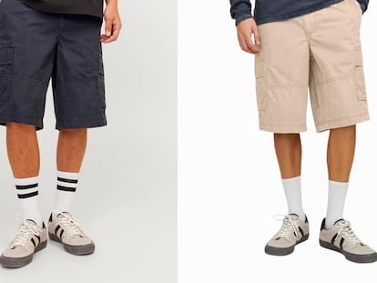 Pantalones cortos con bolsillos laterales para hombre que se pueden comprar en Amazon.